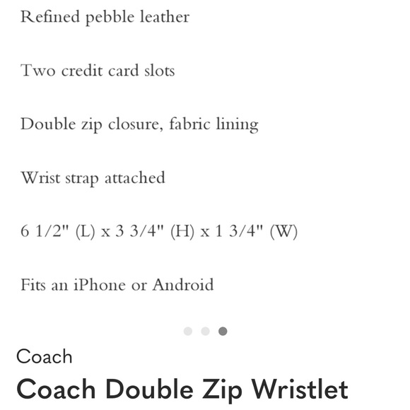 NWOT- Coach Taupe Leather Wristlet - Picture 8 of 8